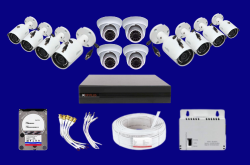 set of 12 cctv cameras kit