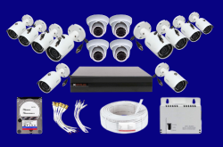 set of 14 cctv cameras kit
