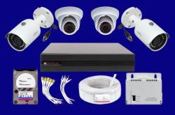 set of 4 cctv cameras kit