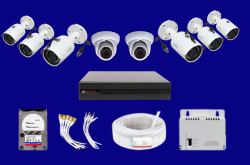 set of 8 cctv cameras kit